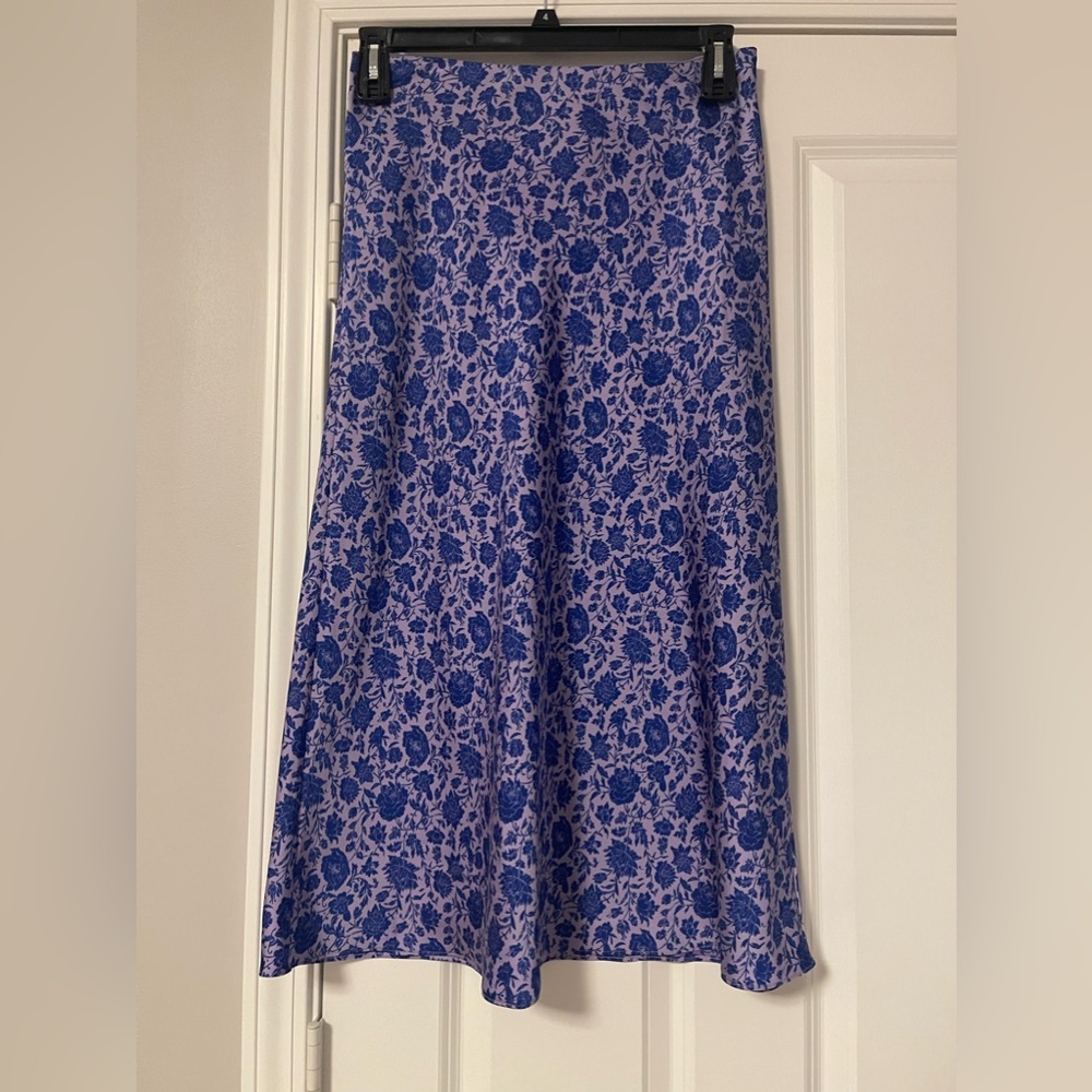 J crew floral midi skirt